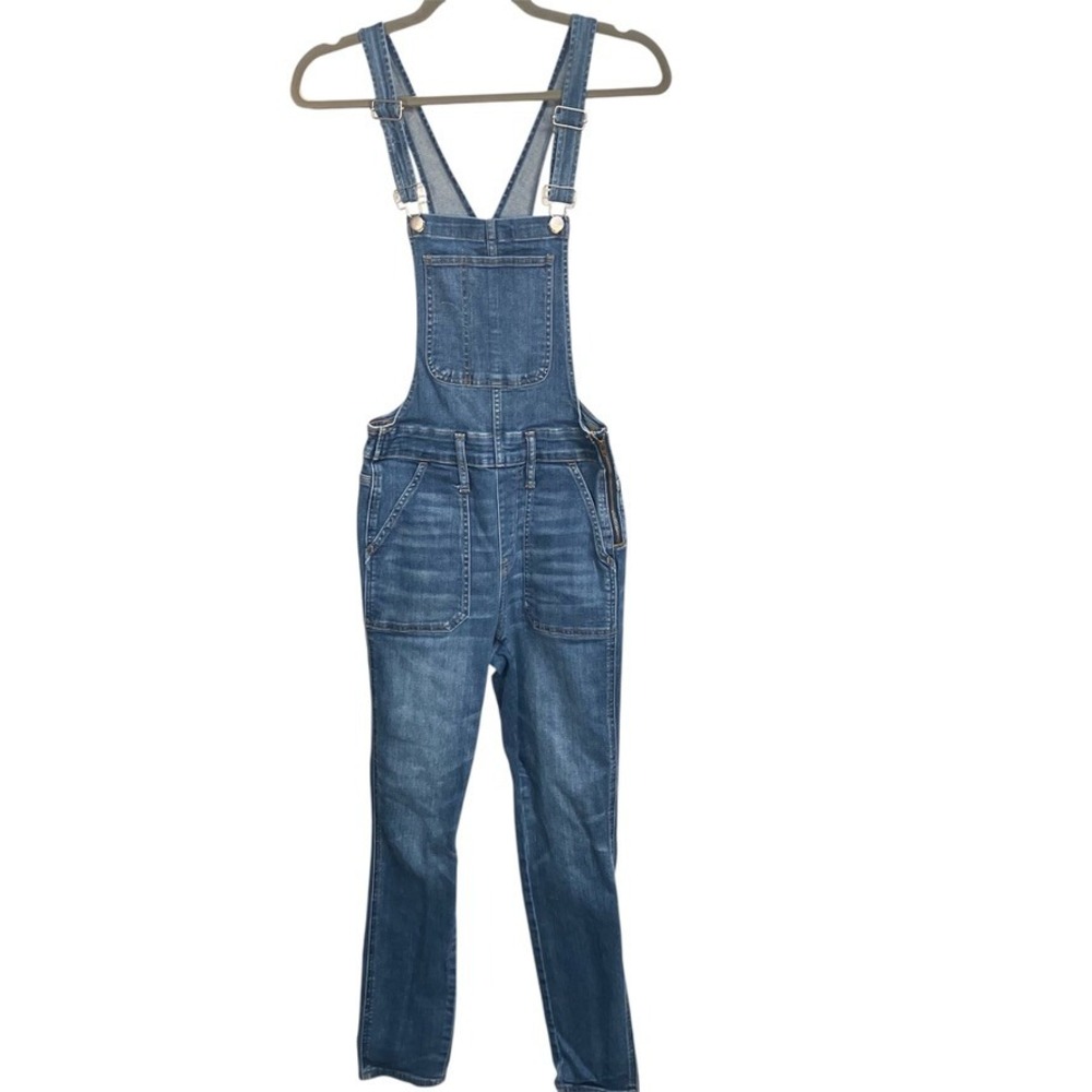 Madewell Denim Overalls Women's Size S Light Wash Stretch Skinny Jeans
